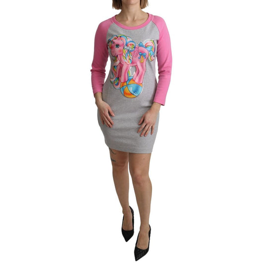 Moschino Gray Cotton Dress
