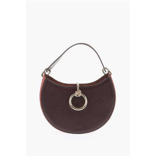 Chloé Solid Color Leather Hobo Bag with Suede Detail