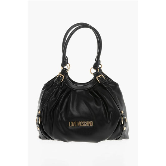 Moschino LOVE MOSCHINO Faux Leather Bucket Bag with Golden Details