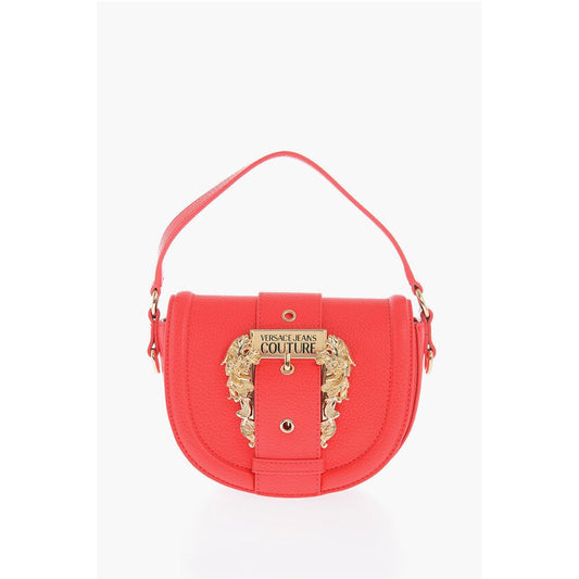 Versace JEANS COUTURE Texture Faux Leather Shoulder Bag with Maxi Go